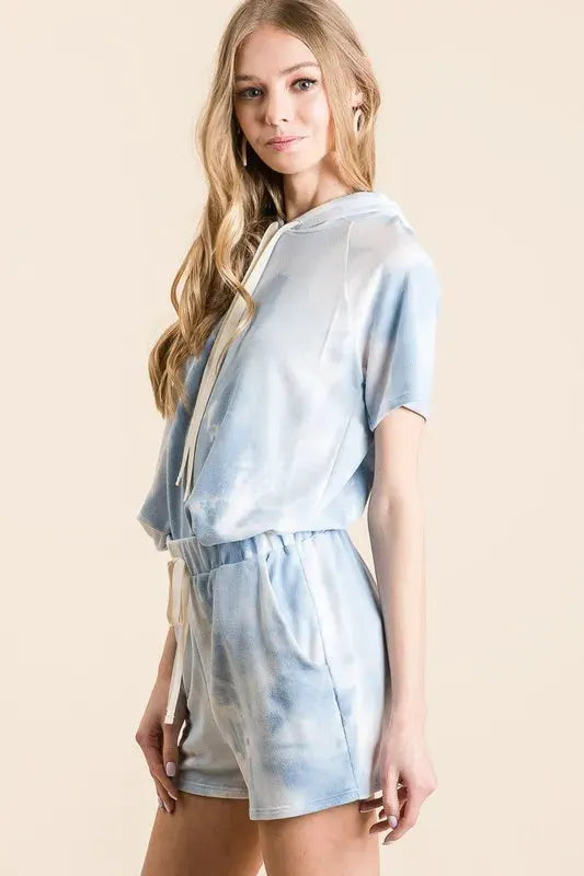 BiBi Tie Dye French Terry Hoodie Top and Bottom Set by BiBi
