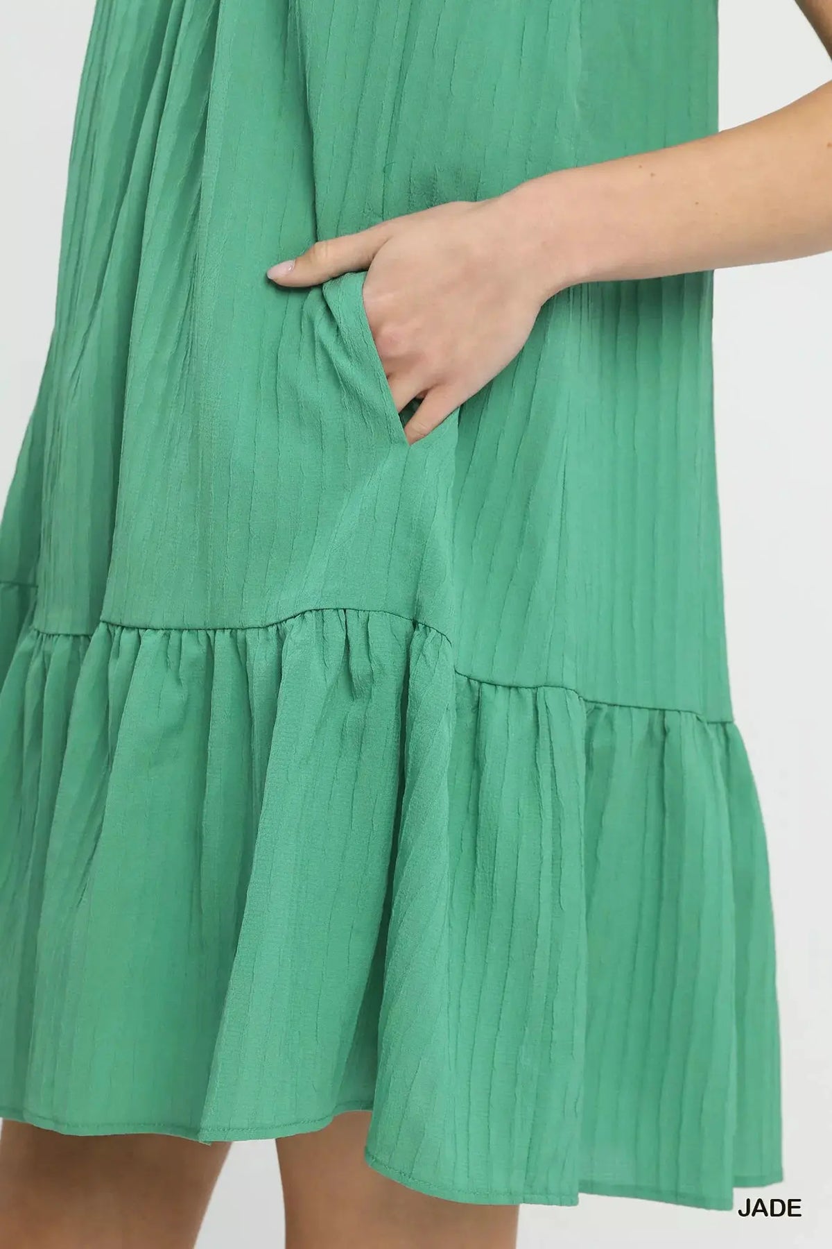 Umgee Flutter Sleeve Tiered Dress by Umgee