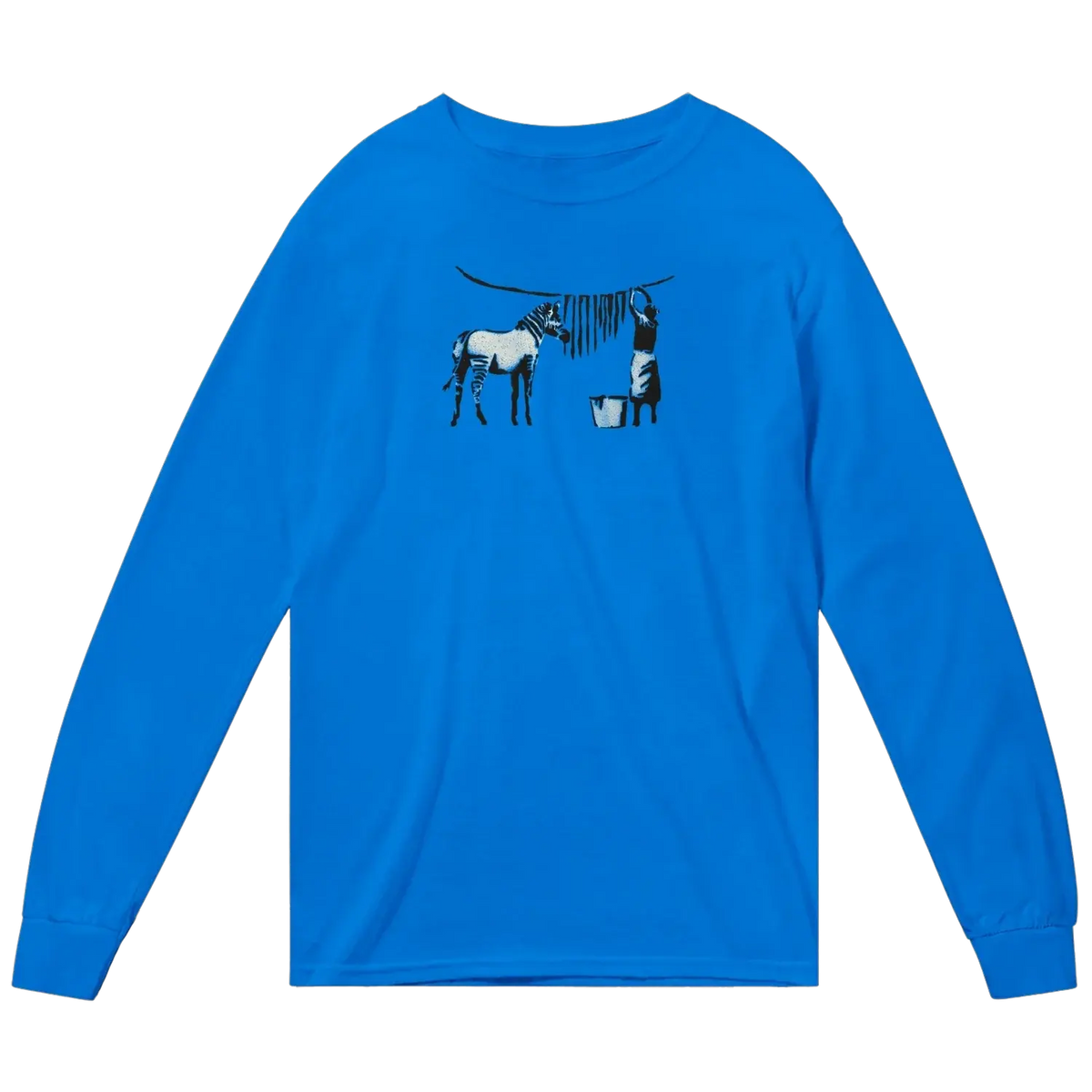 Banksy Zebra Stripes Artwork Long Sleeve Shirt by Art-O-Rama Shop