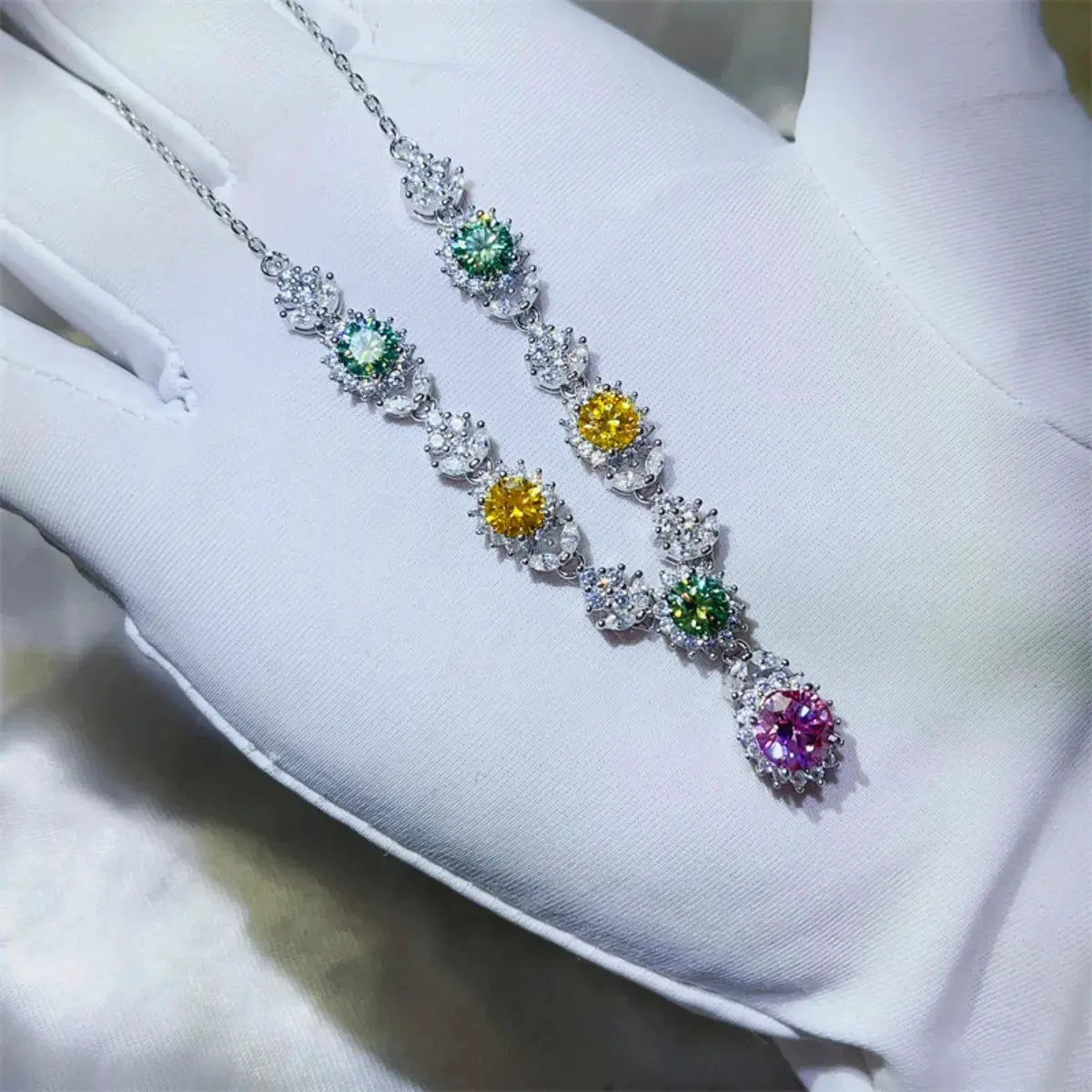 3.5 Carat Moissanite 925 Sterling Silver Necklace by Partner Labels