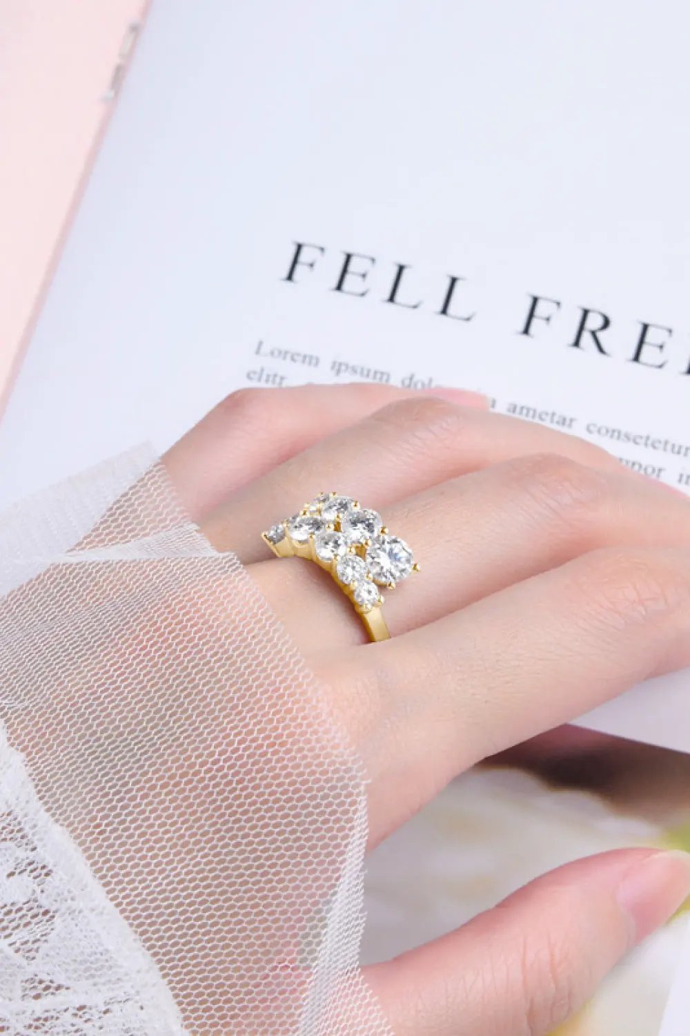 Adored Moissanite 925 Sterling Silver Ring by Partner Label