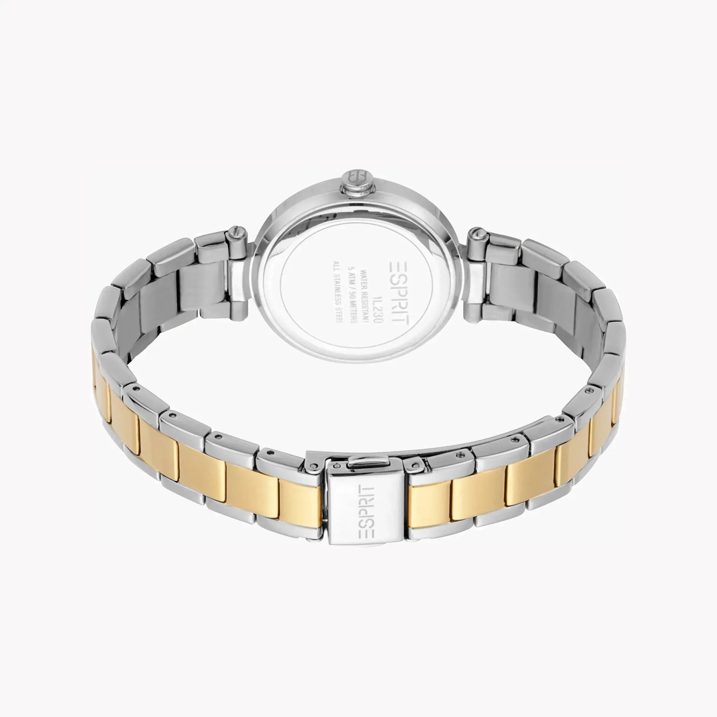 Esprit Women's Silver & Gold Stainless Steel Watch, Silver Dial | Es1l177m0055 by ESPRIT