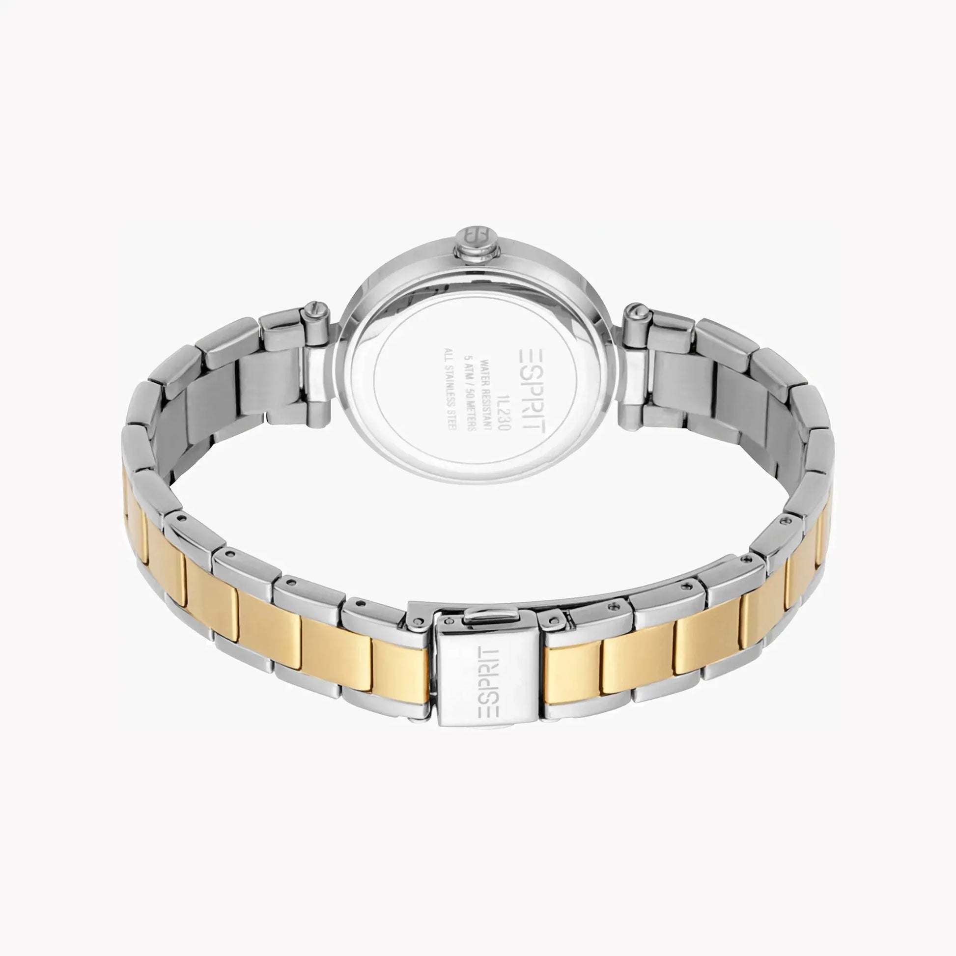 Esprit Women's Silver & Gold Stainless Steel Watch, Silver Dial | Es1l177m0055 by ESPRIT