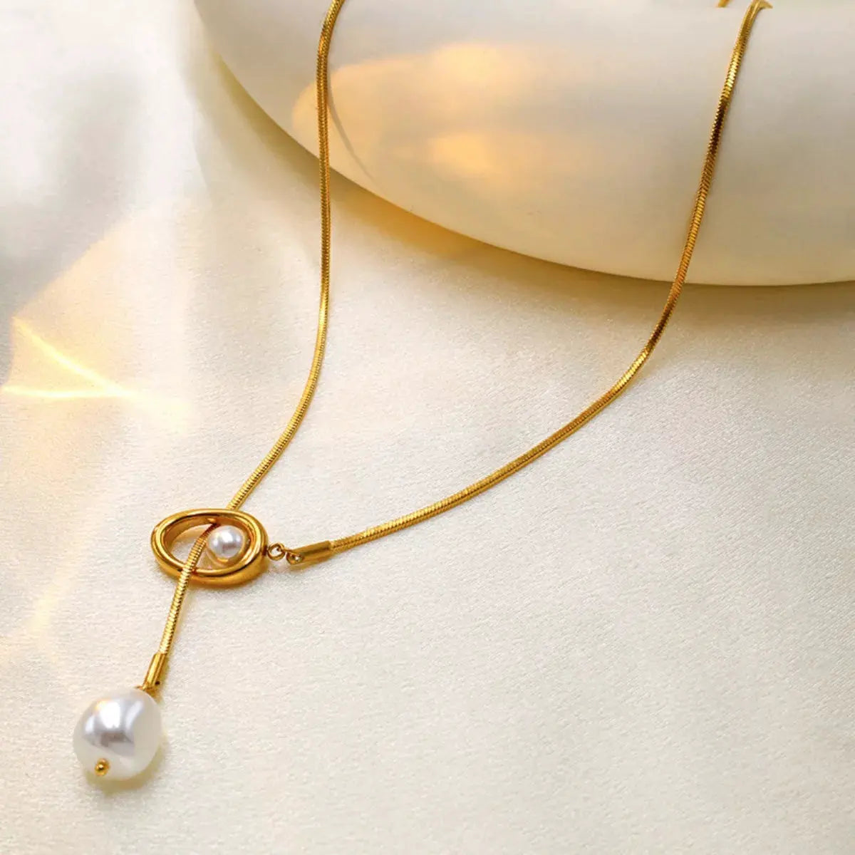 Pearl Pendant Necklace by Partner Label