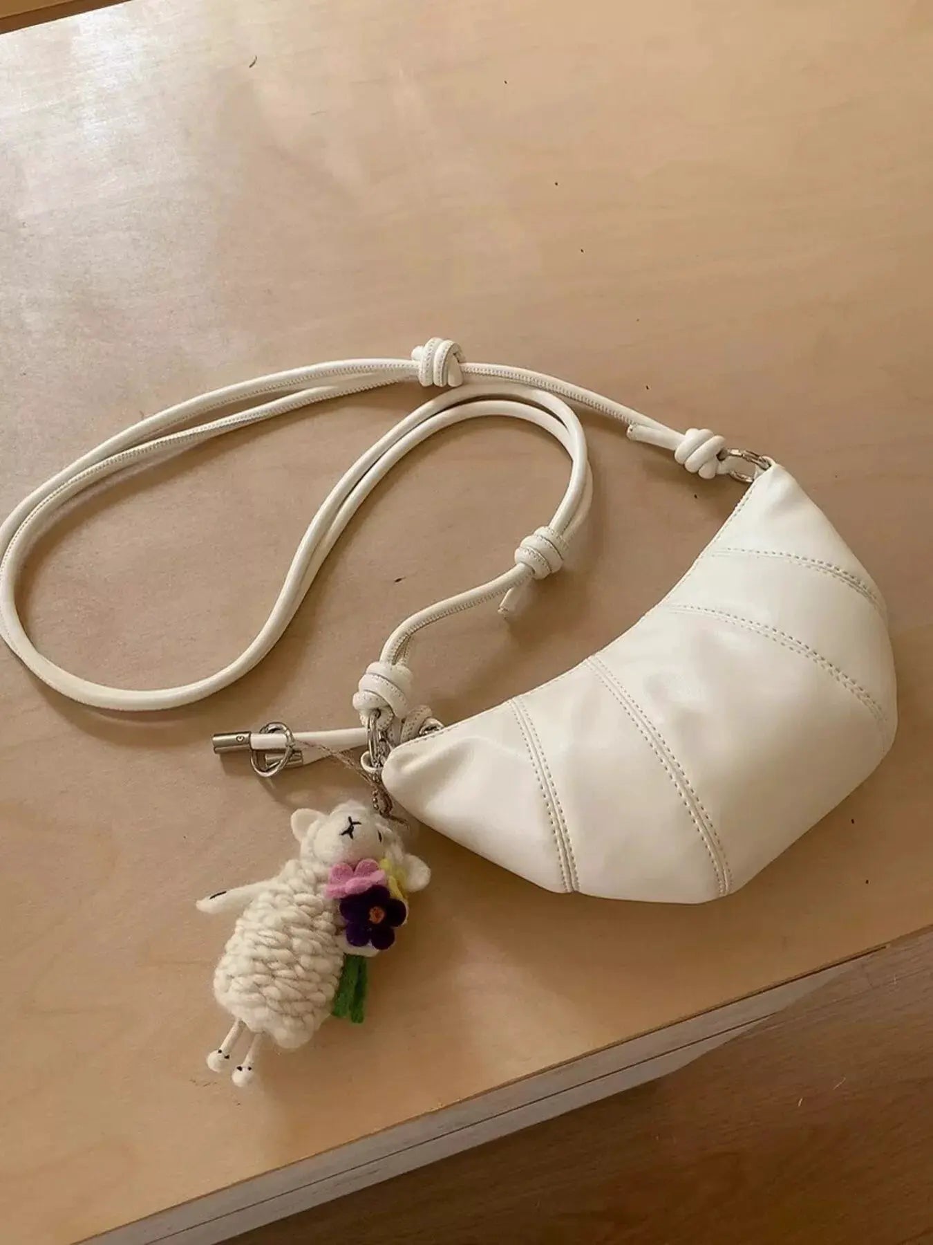 Croissant Shaped Crossbody Bag by Partner Label