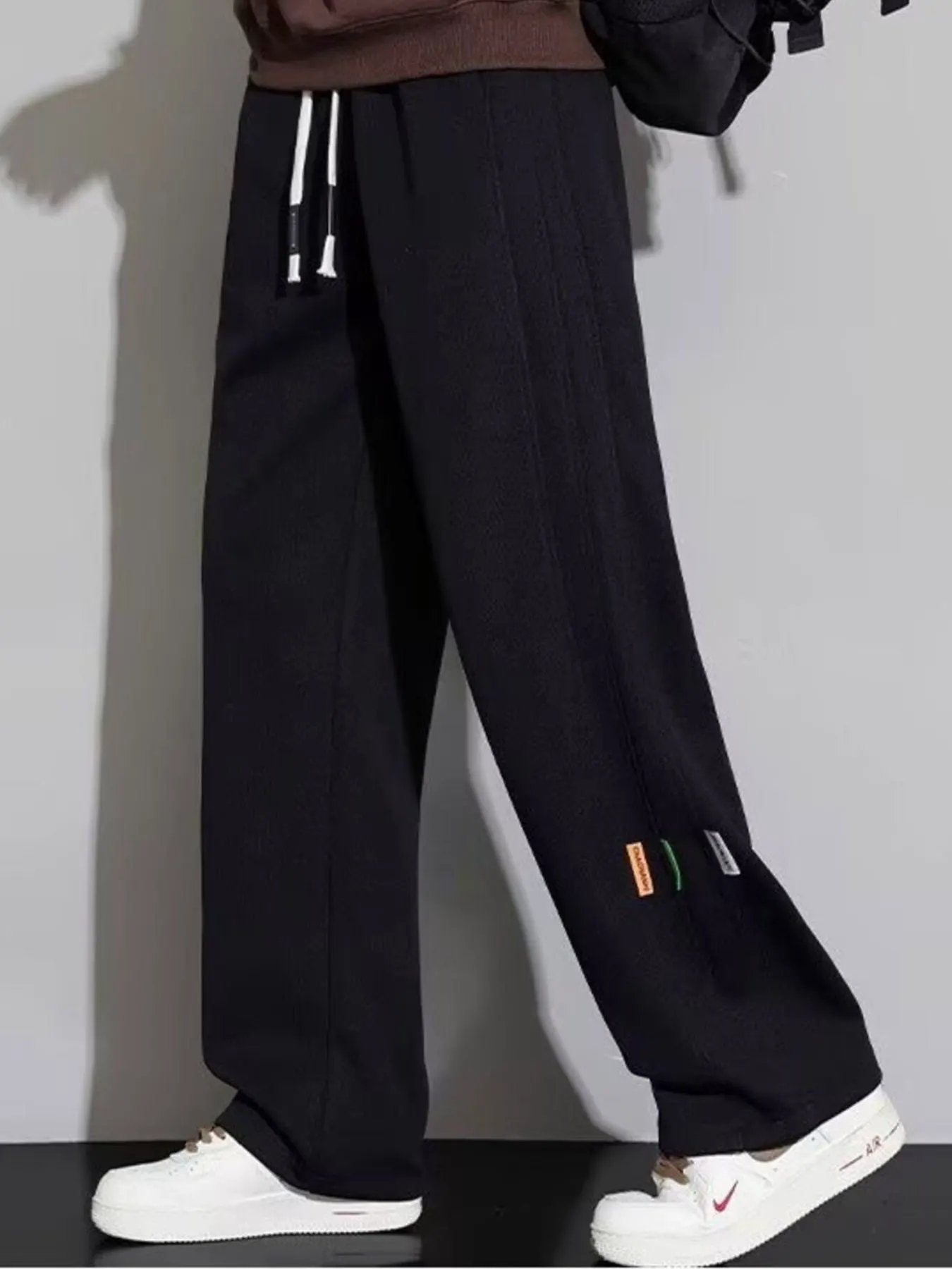 Men's Plus Size Casual Loose Fit Drawstring Pants by Partner Label