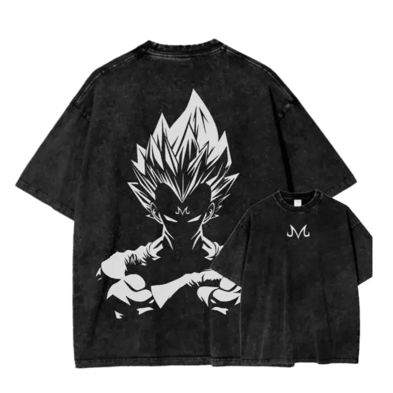 Anime Vegeta Majin Casual Oversized T-Shirt Harajuku Style by Vimost Shop