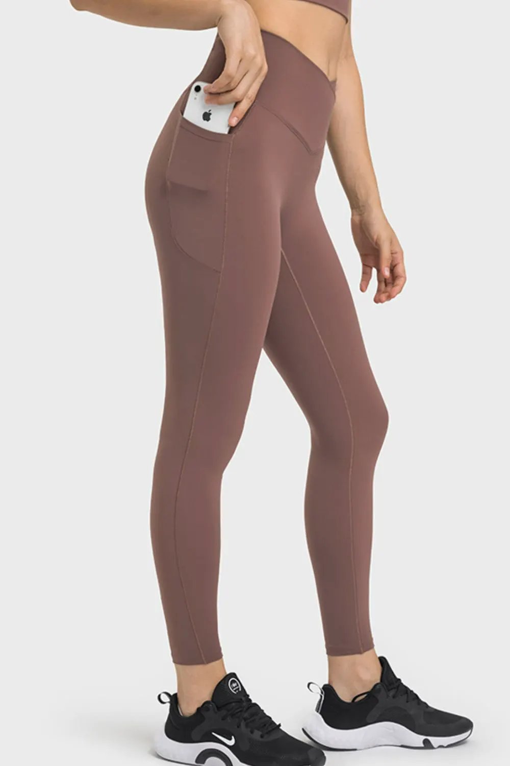 Millennia V-Waist Yoga Leggings with Pockets by Millennia