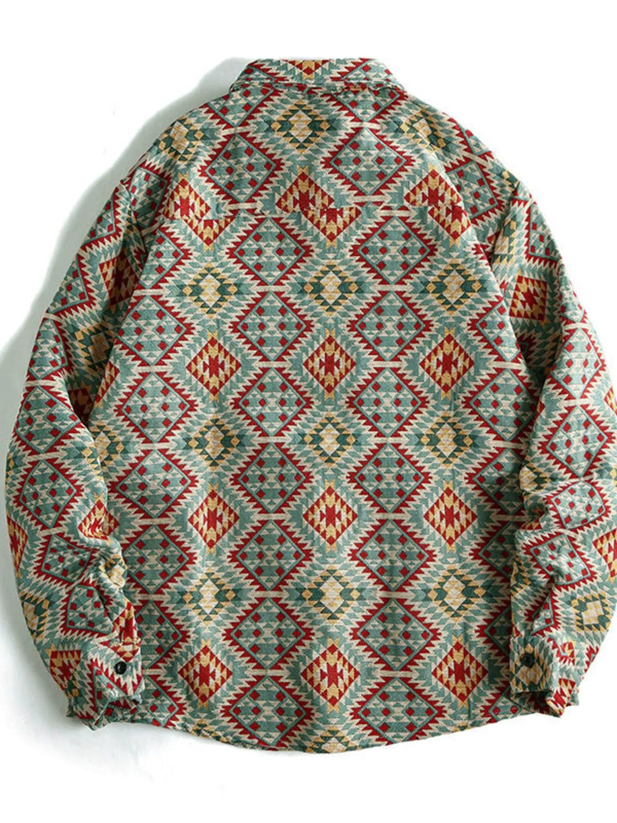 Men's Geometric Button Up Shacket by Trendsi