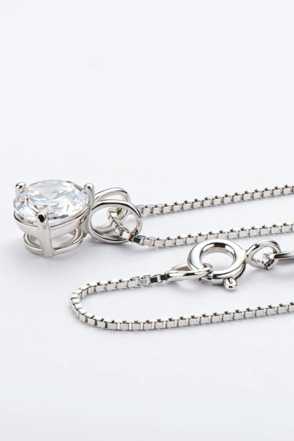 Adored Show Off 1 Carat Moissanite Pendant Necklace by Partner Label