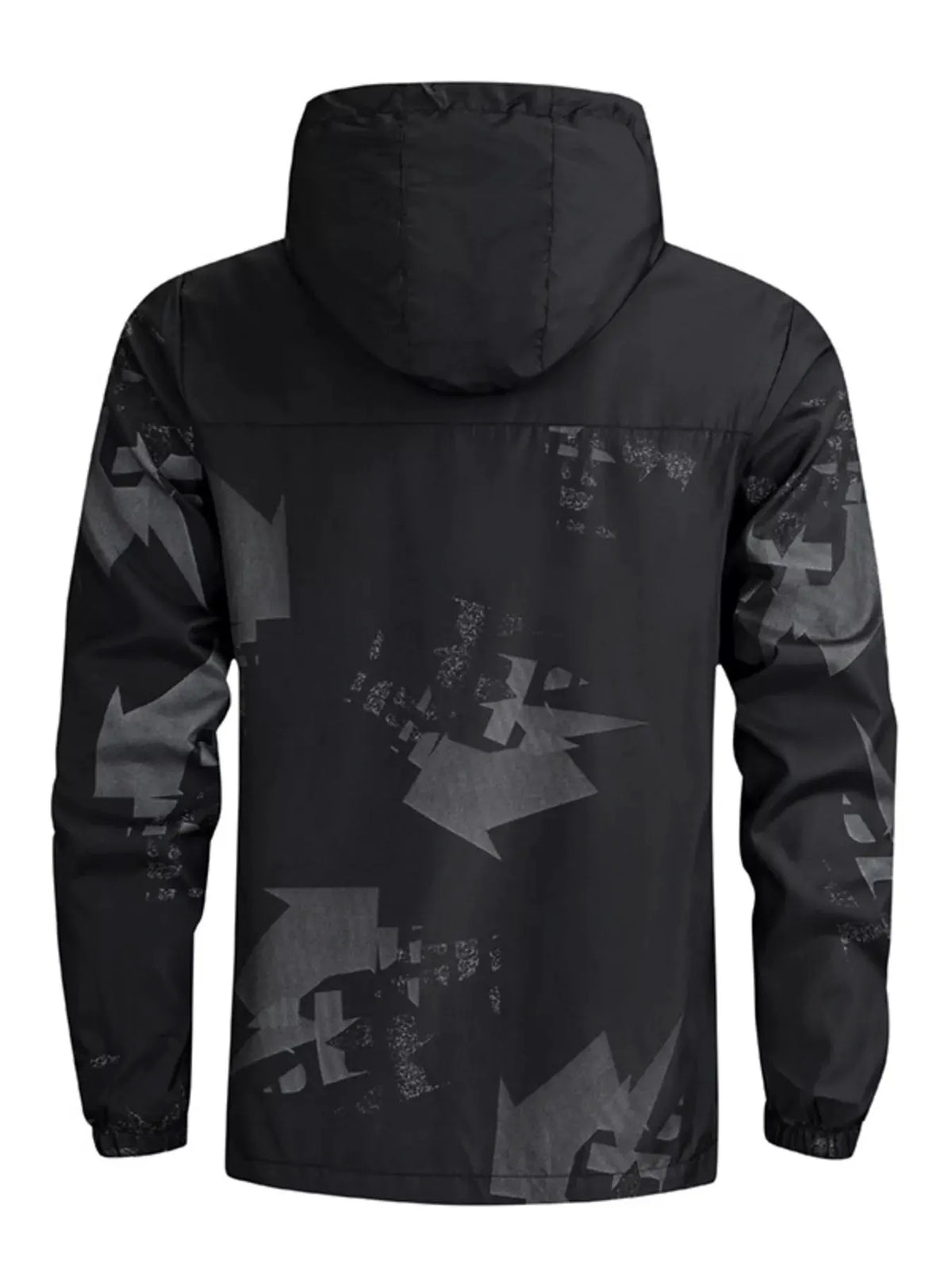 Men's Plus Size Lightweight Hooded Windbreaker Jacket by Partner Label