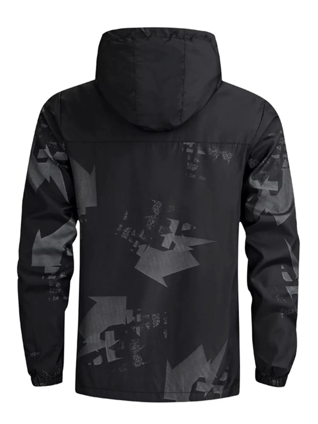 Men's Plus Size Lightweight Hooded Windbreaker Jacket by Partner Label