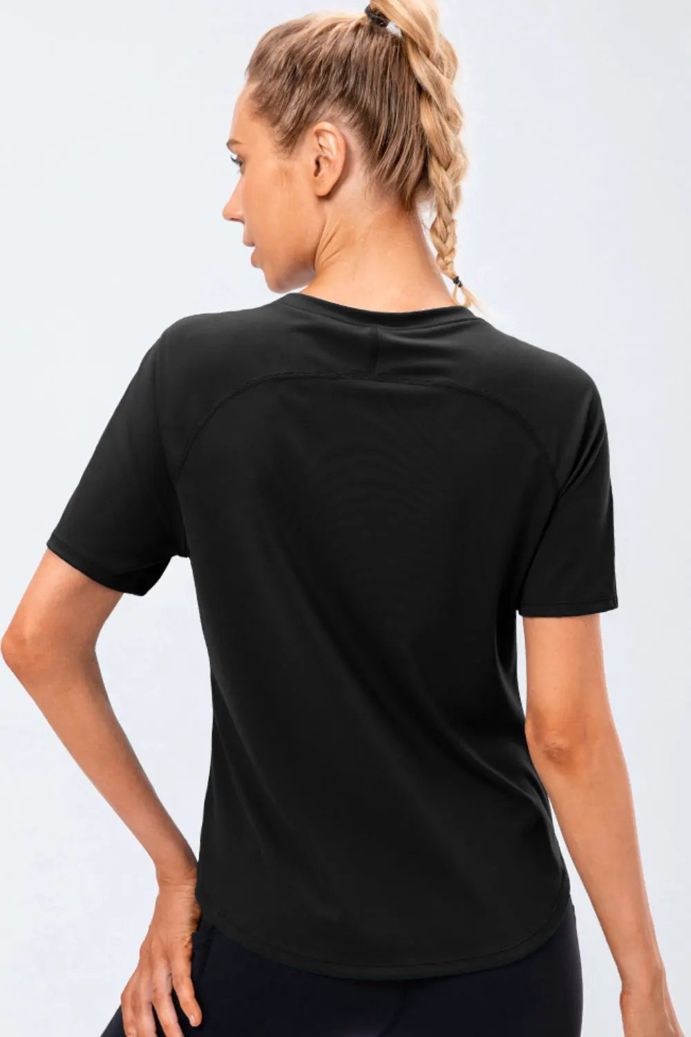 Round Neck Raglan Sleeve Active Tee by Partner Label