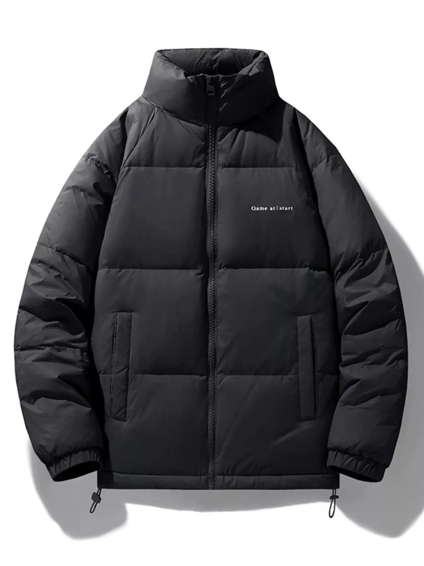 Men's Plus Size Zip Up Padded Puffer Jacket by Partner Label