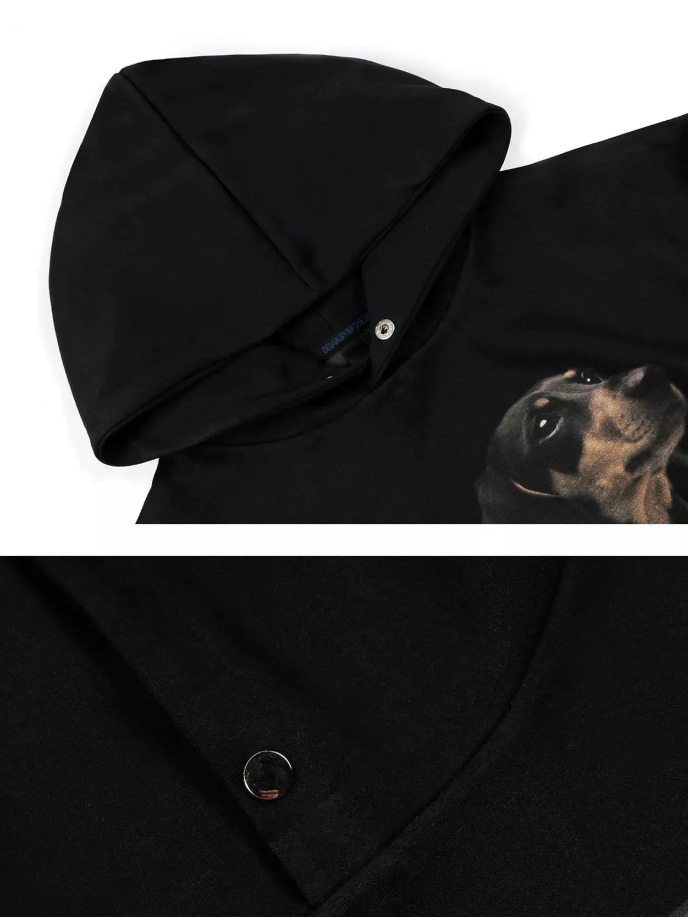 Men's Dog Graphic Long Sleeve Hoodie by Trendsi