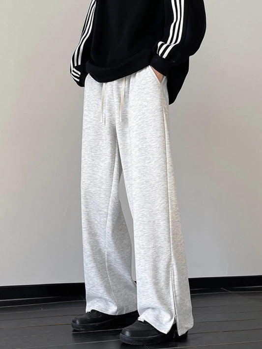 Men's Plus Size Drawstring Wide Leg Pants by Partner Label