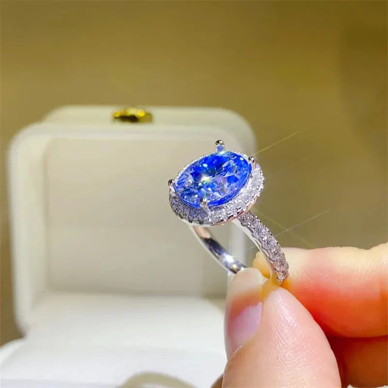 5 Carat Moissanite 925 Sterling Silver Ring by Partner Label