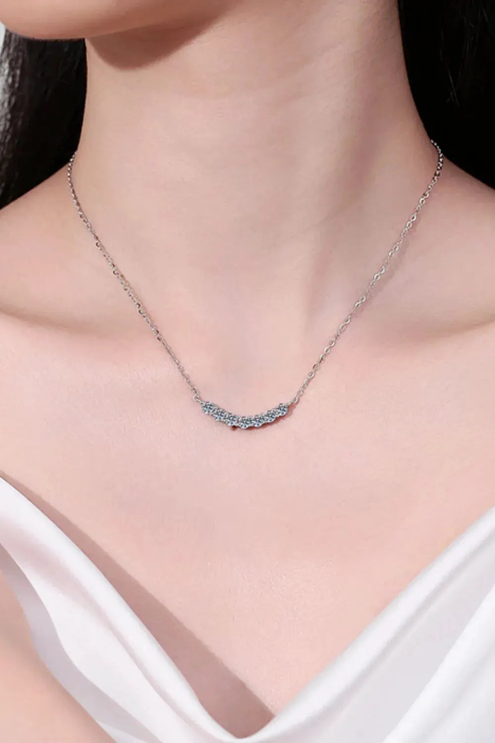 1.4 Carat Moissanite 925 Sterling Silver Necklace by Partner Labels