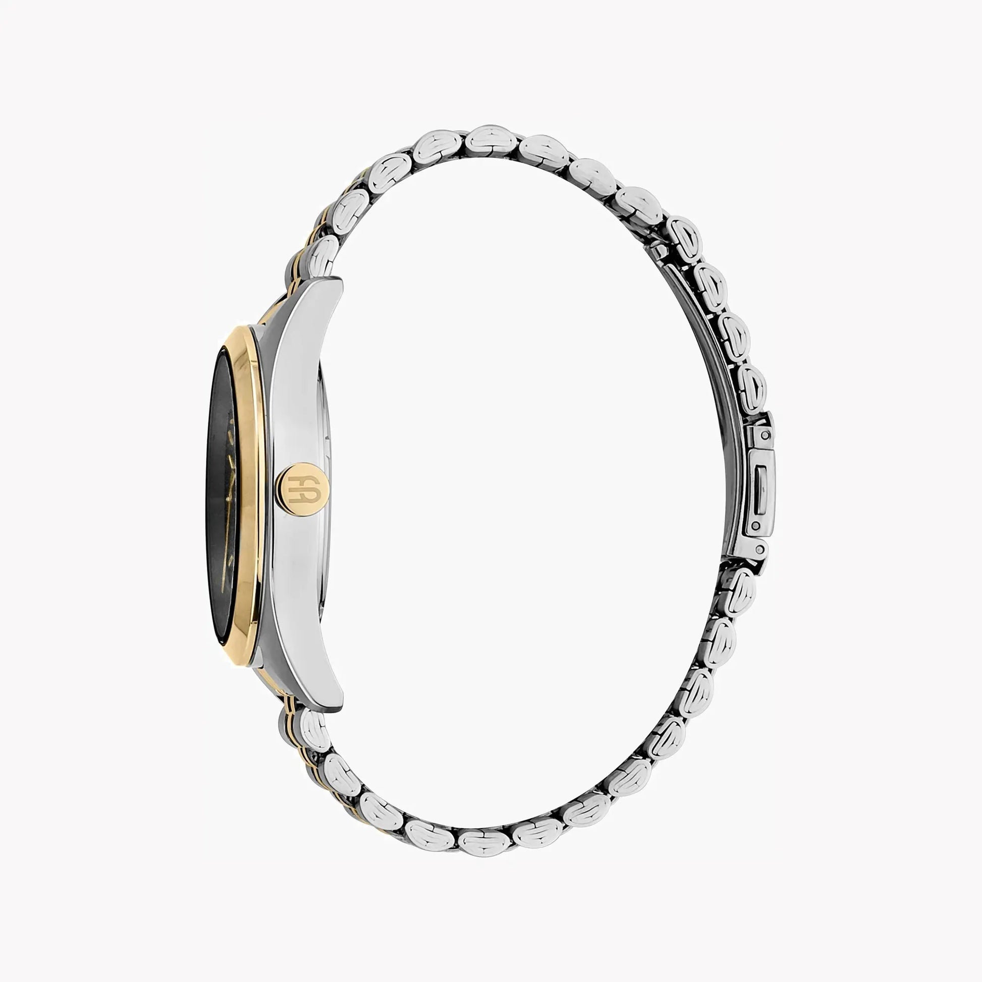 Esprit Men's Silver & Gold Stainless Steel Watch, Black Dial | Es1g250m0045 by ESPRIT