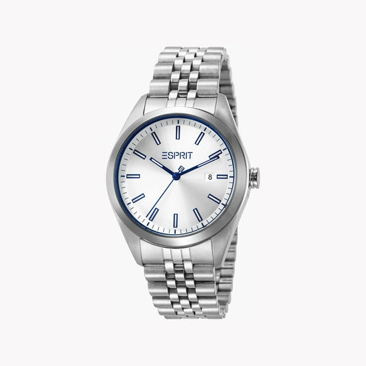 Esprit Men's Silver Stainless Steel Watch, Silver Dial | Es1g242m0025 by ESPRIT