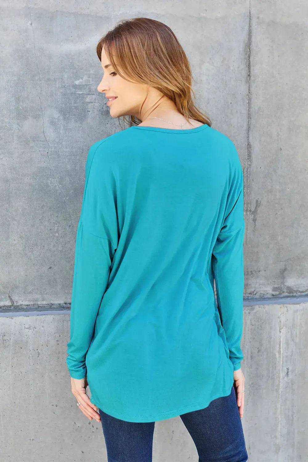 Basic Bae Full Size Round Neck Dropped Shoulder T-Shirt by Basic Bae
