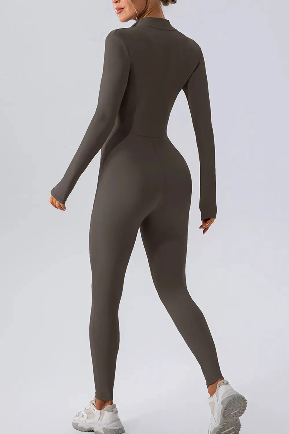 Half Zip Mock Neck Active Jumpsuit by Partner Label