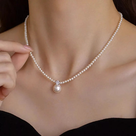 Pearl Pendant Necklace by Partner Labels