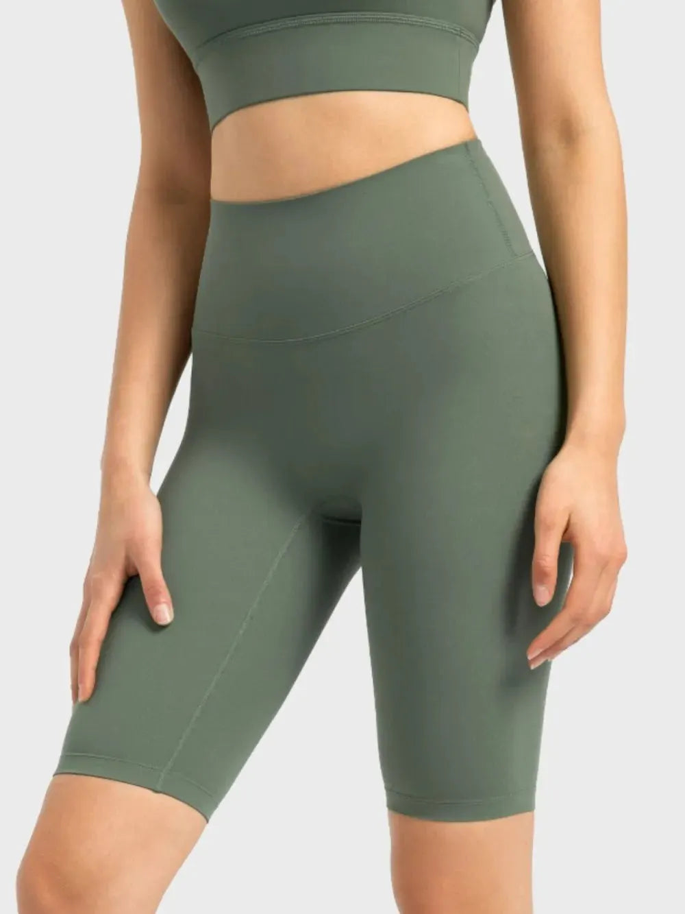 Millennia High Rise Wide Waistband Active Shorts by Millennia