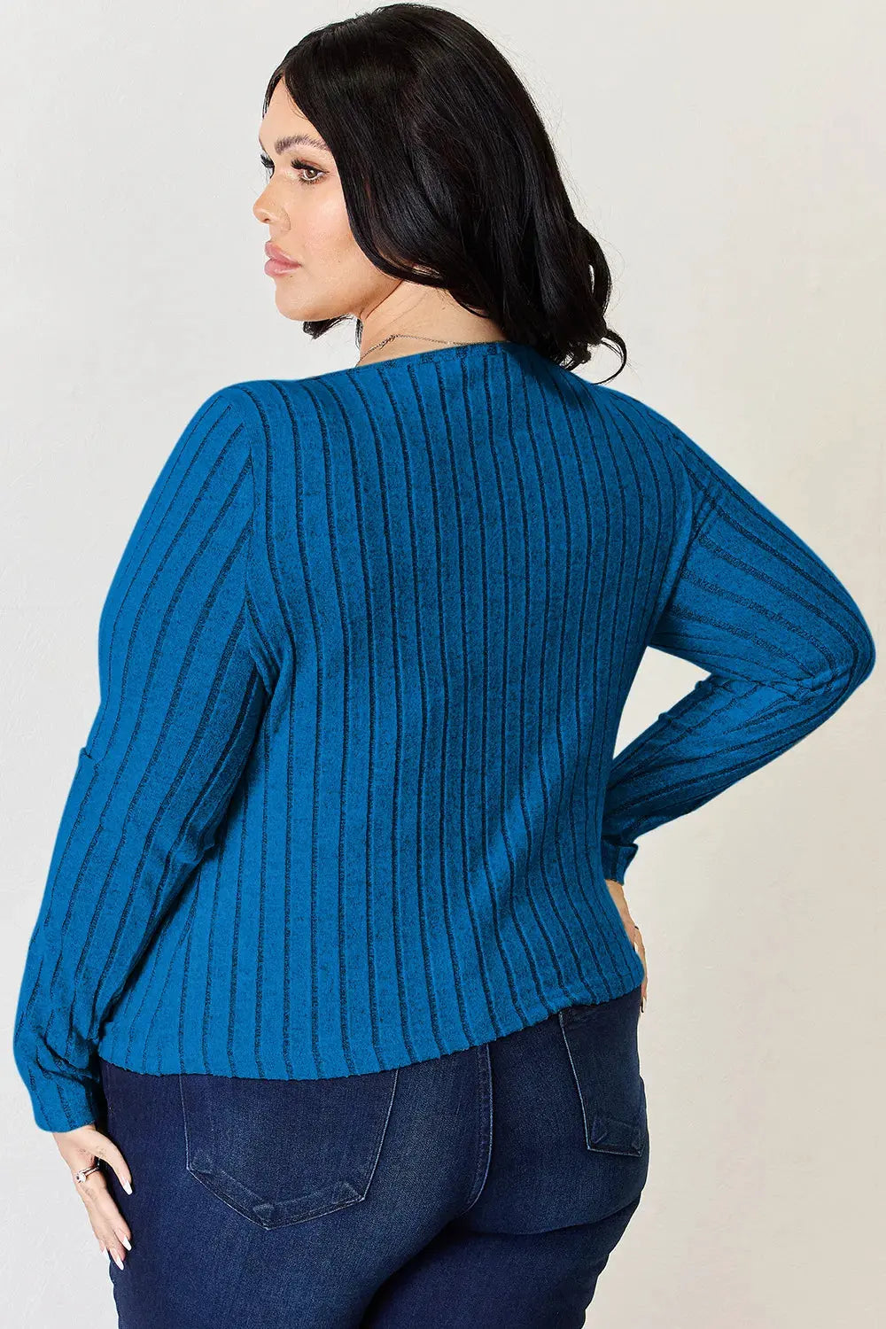 Basic Bae Full Size Ribbed Long Sleeve T‑Shirt | Partner Labels Selection by Partner Label