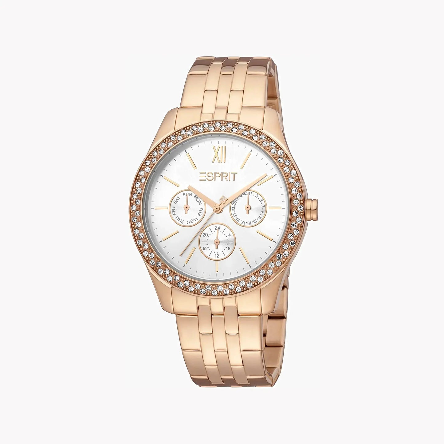 Esprit Women's Rose Gold Stainless Steel Watch, Silver Dial | Es1l162m0045 by ESPRIT
