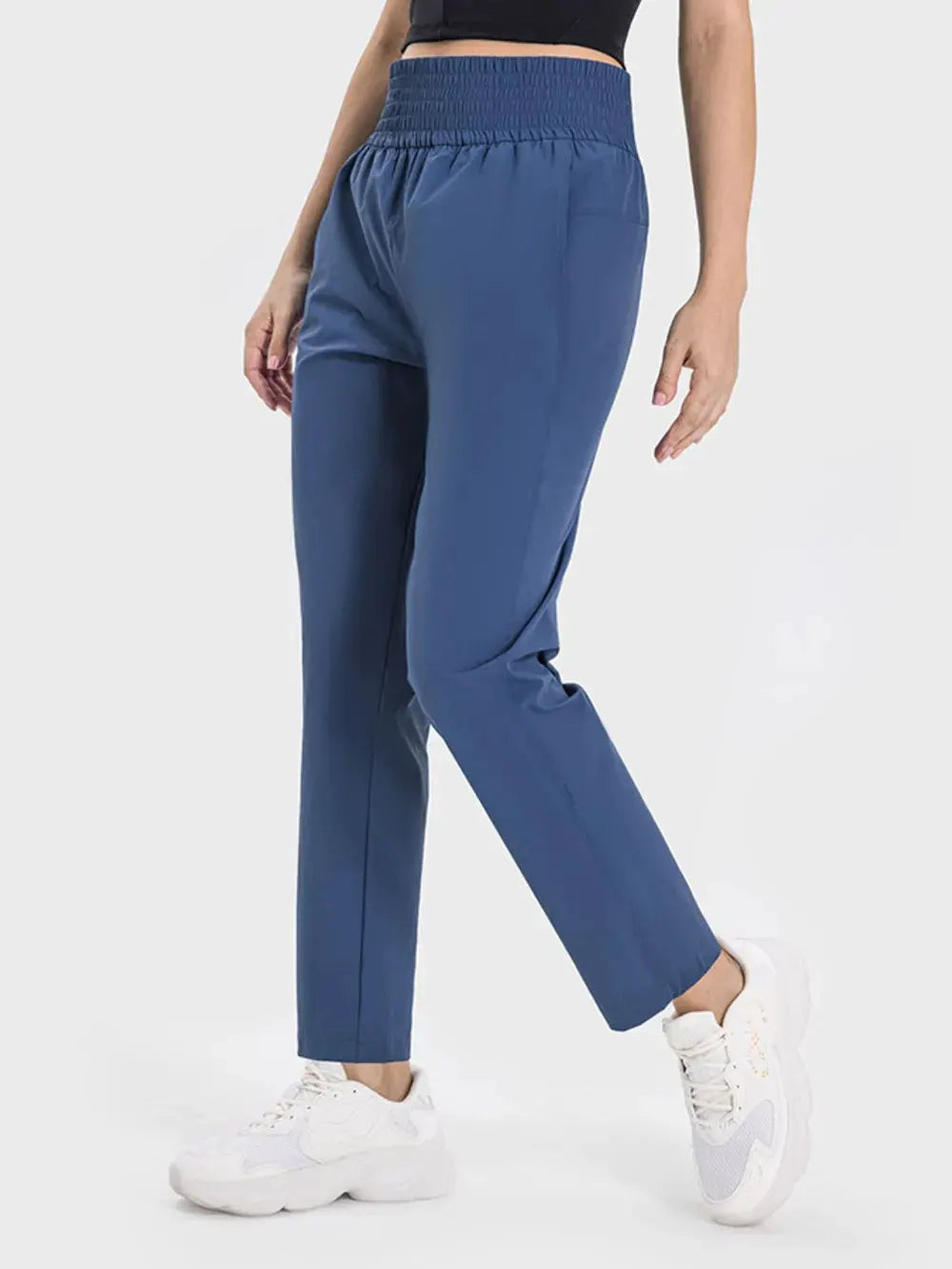 Millennia Pocketed High Waist Active Pants by Millennia
