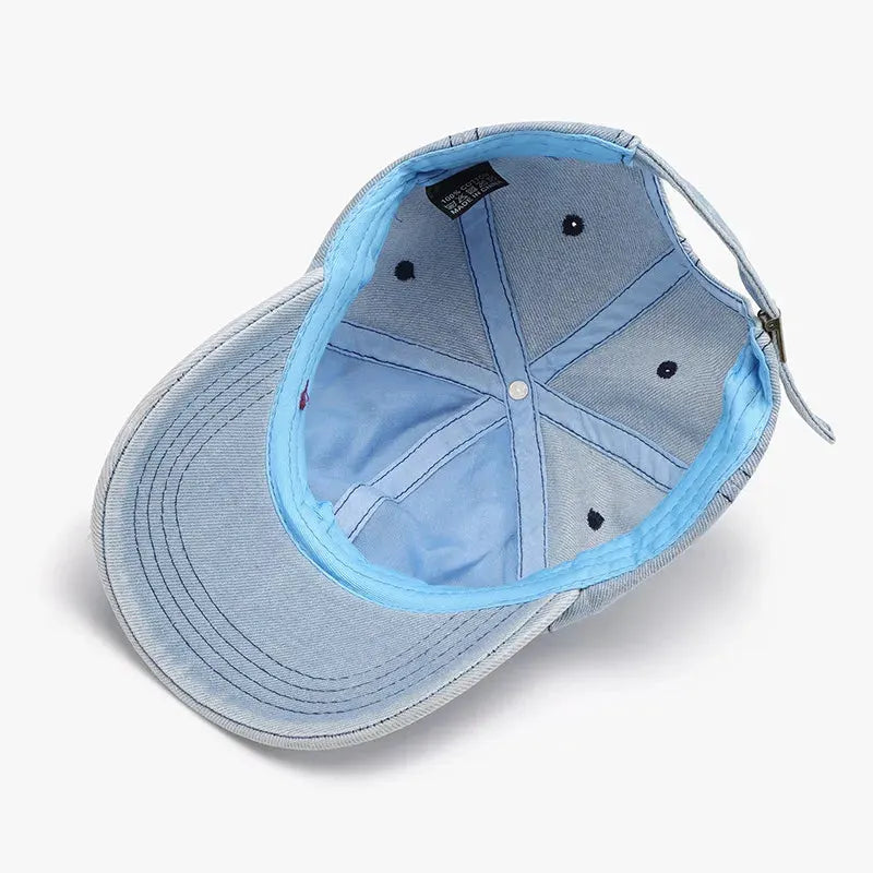 Distressed Cotton Baseball Cap by Partner Label