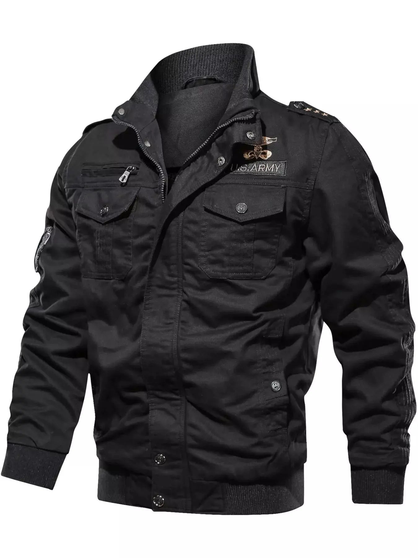 Men's Plus Size Zip Up Lightweight Bomber Jacket by Partner Label