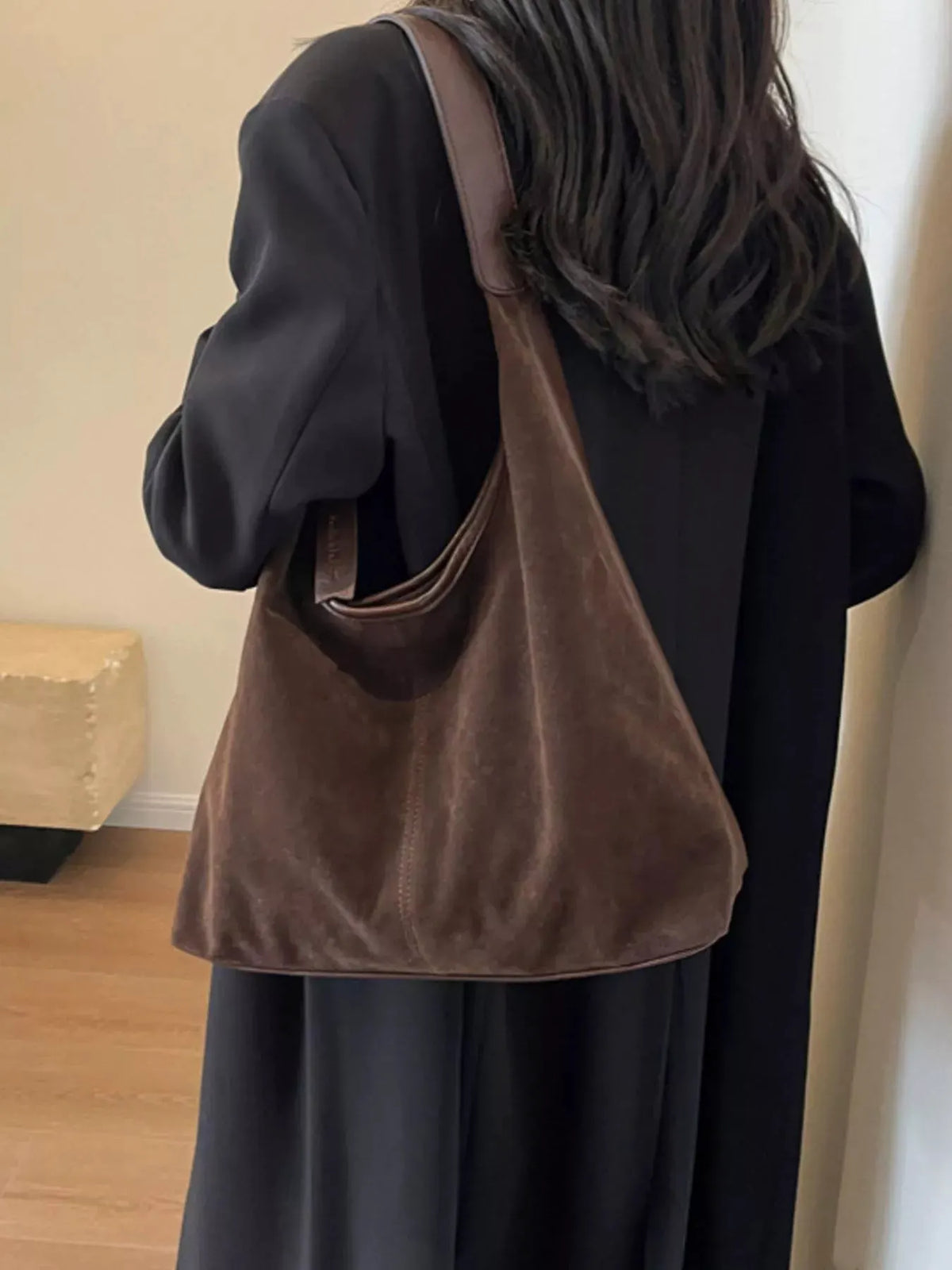 Vintage Suede Shoulder Bag by Partner Label