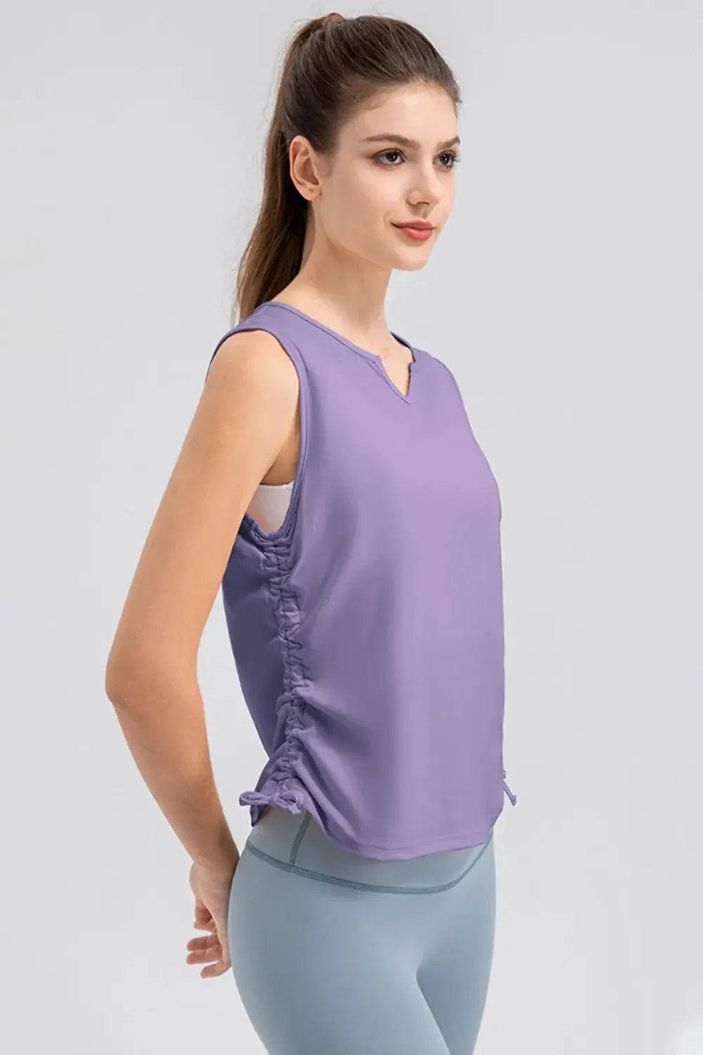 Notched Wide Strap Active Tank by Partner Label