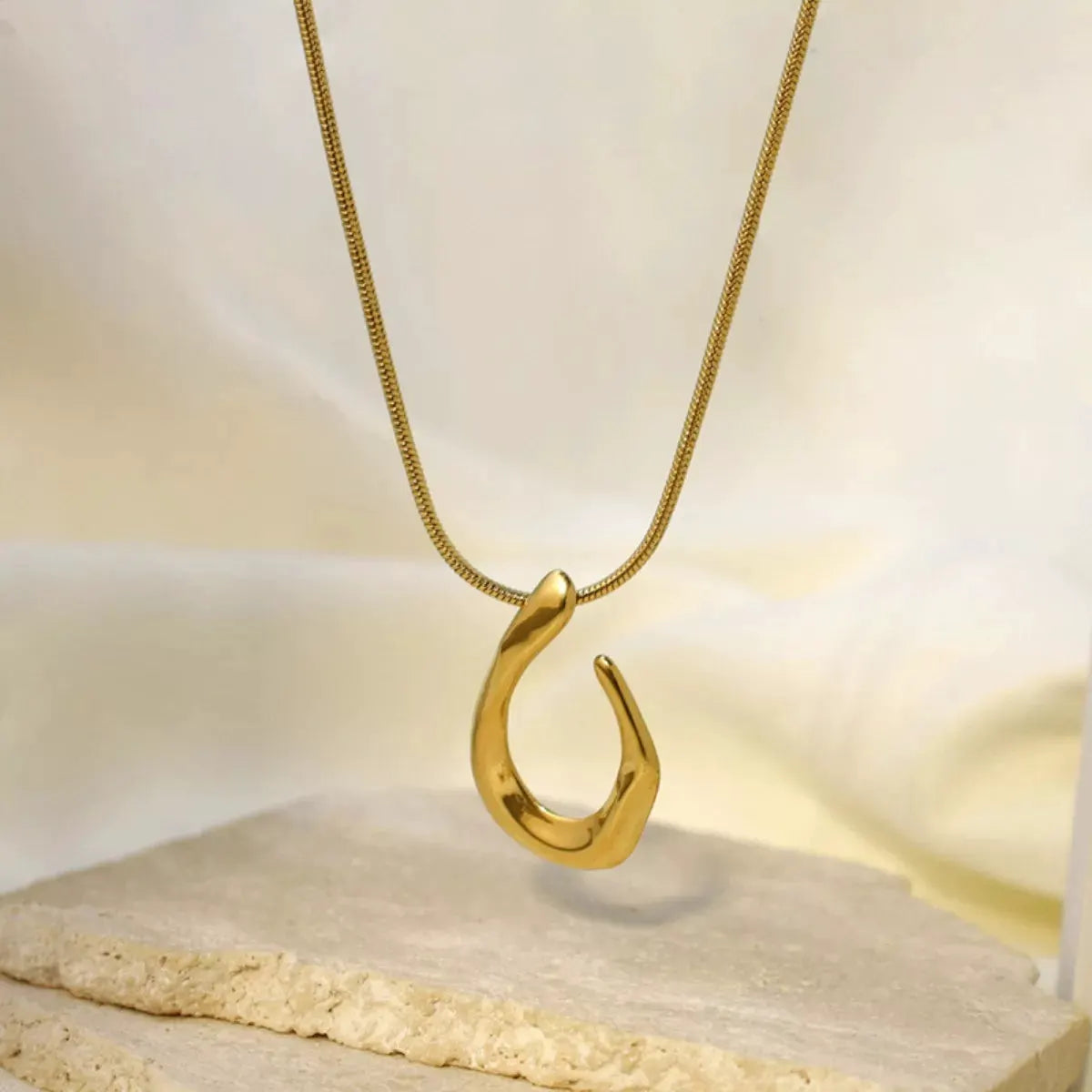 18K Gold-Plated Geometric Necklace by Partner Label
