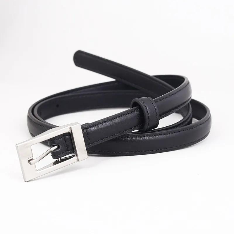 Metal Buckle Leather Belt by Trendsi