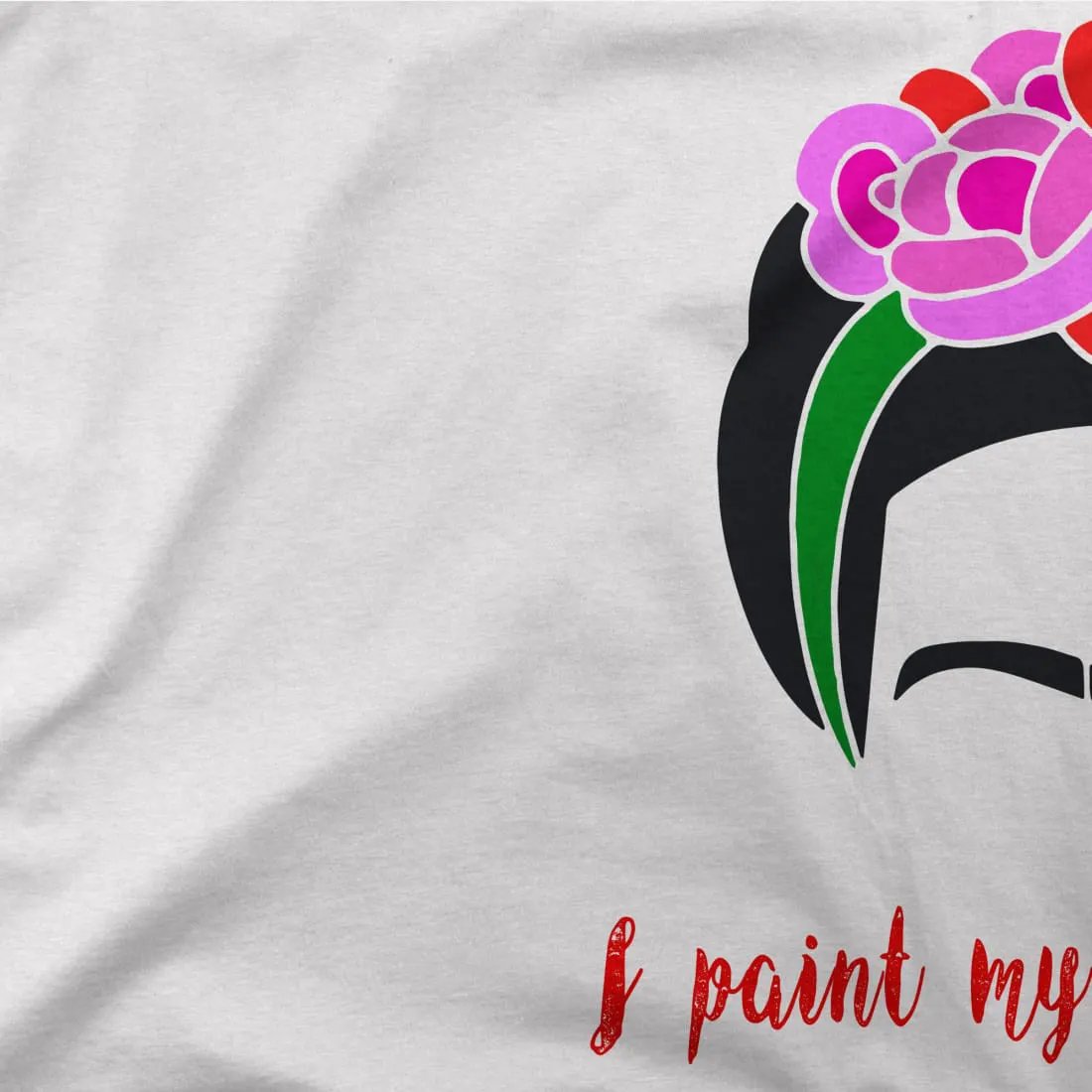 Frida Kahlo I Paint My Own Reality Quote t-shirt by Art-O-Rama Shop