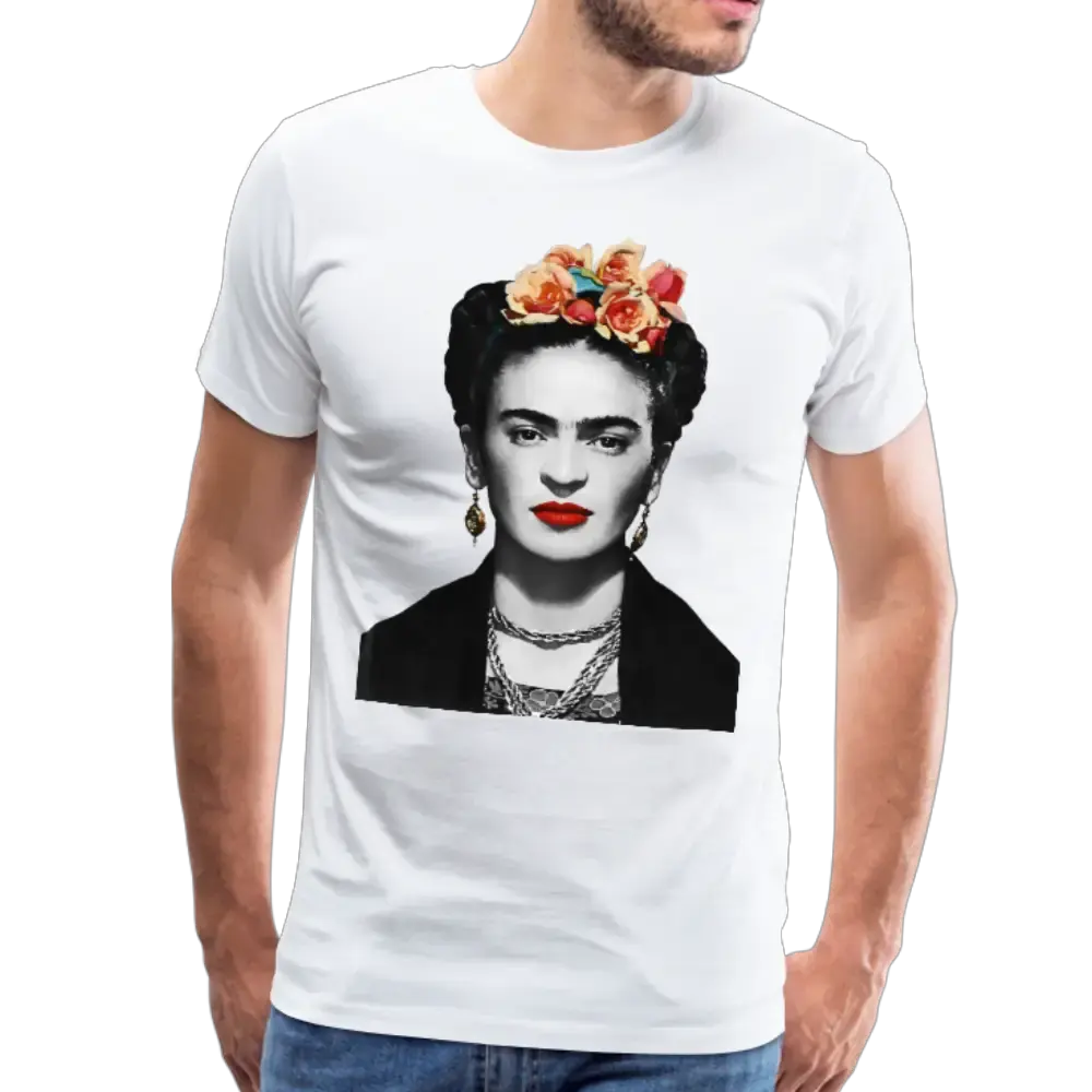Frida Kahlo with Flowers Portrait artwork t-shirt by Art-O-Rama Shop