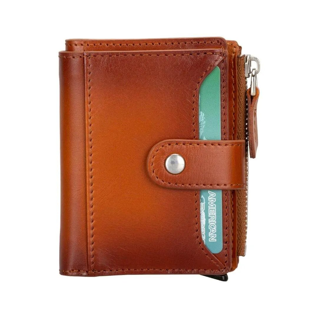 Glenrock Genuine Cowhide Leather Pop Up Card Holder Wallet by TORONATA