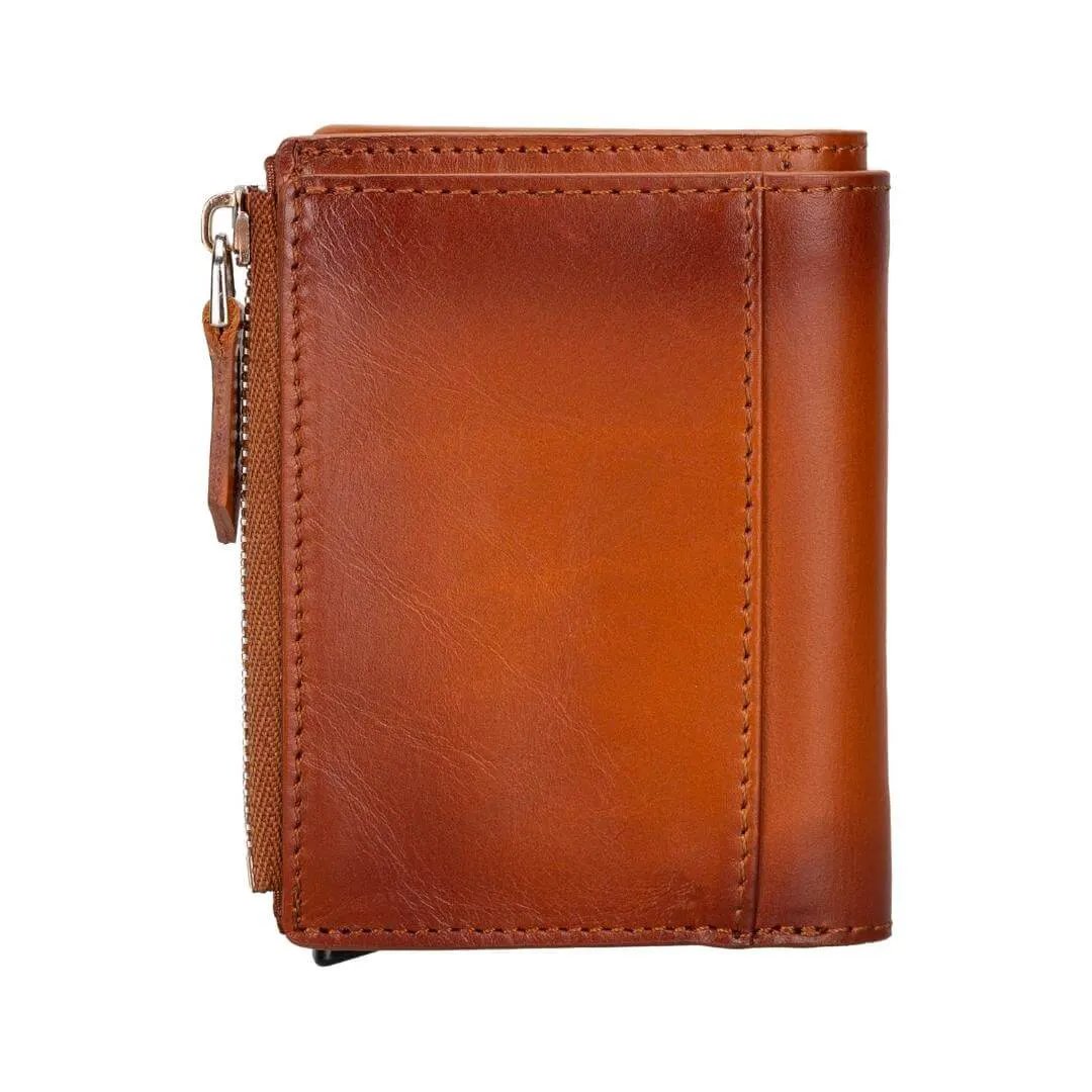 Glenrock Genuine Cowhide Leather Pop Up Card Holder Wallet by TORONATA