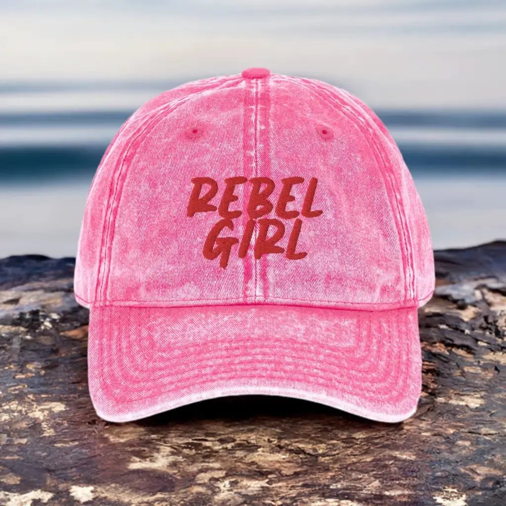 Vintage Cap REBEL GIRL Vintage Cotton Twill Cap by Maiden-Art