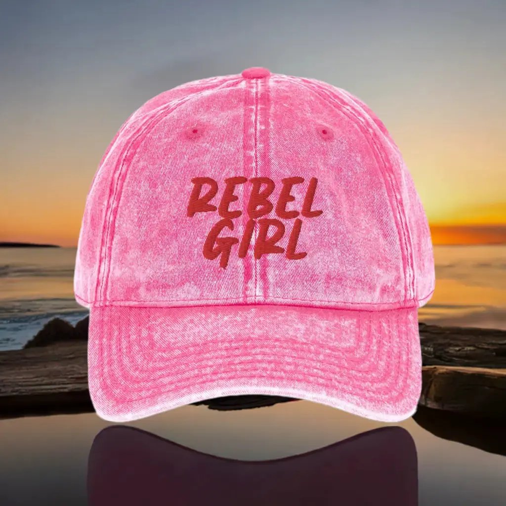Vintage Cap REBEL GIRL Vintage Cotton Twill Cap by Maiden-Art