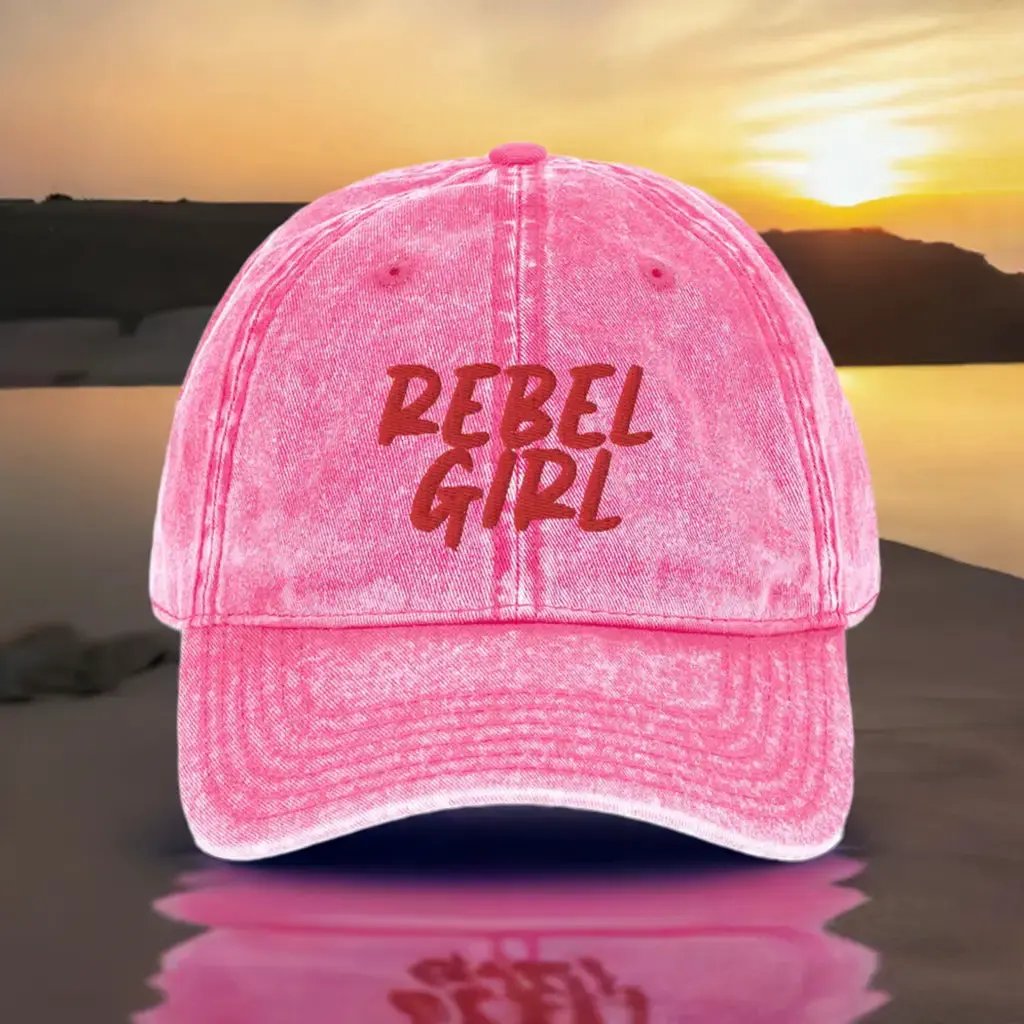 Vintage Cap REBEL GIRL Vintage Cotton Twill Cap by Maiden-Art
