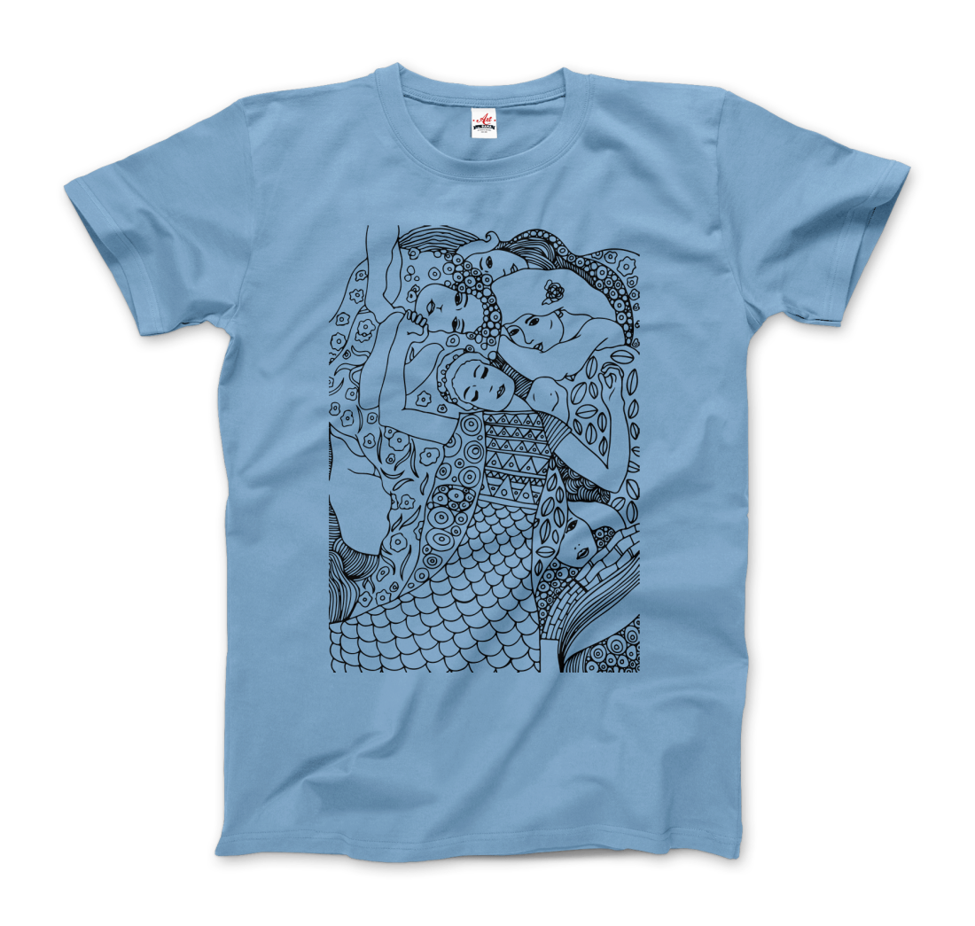 Gustav Klimt the Virgin (Maiden) 1913 Sketch t-shirt by Art-O-Rama Shop