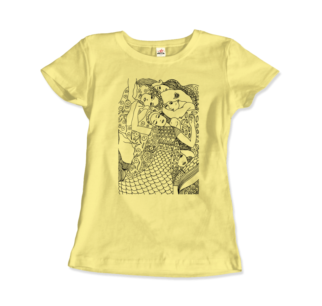 Gustav Klimt the Virgin (Maiden) 1913 Sketch t-shirt by Art-O-Rama Shop
