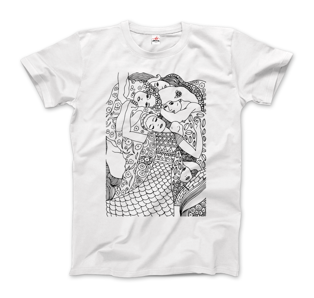 Gustav Klimt the Virgin (Maiden) 1913 Sketch t-shirt by Art-O-Rama Shop