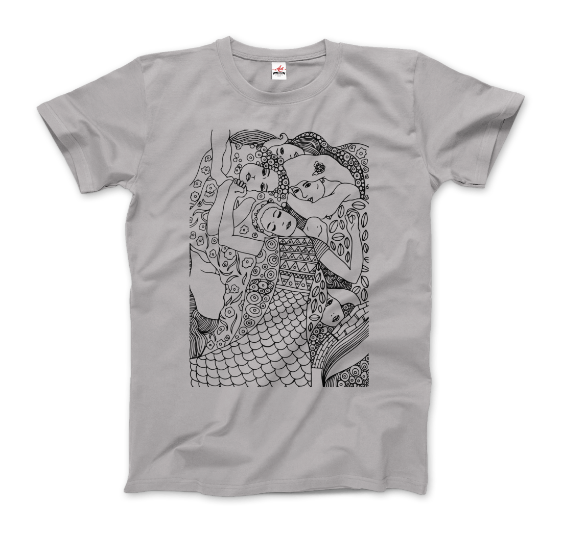 Gustav Klimt the Virgin (Maiden) 1913 Sketch t-shirt by Art-O-Rama Shop