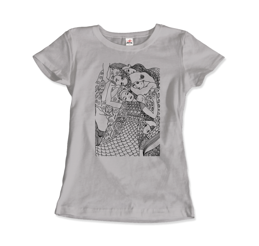 Gustav Klimt the Virgin (Maiden) 1913 Sketch t-shirt by Art-O-Rama Shop
