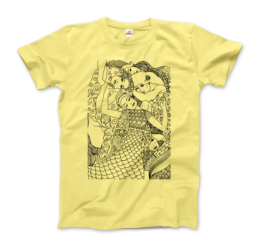 Gustav Klimt the Virgin (Maiden) 1913 Sketch t-shirt by Art-O-Rama Shop